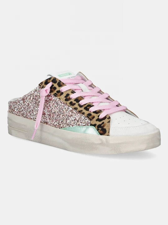 Obrázek produktu Crime London Kožené sneakers boty Crime London SK8 DELUX SABOT růžová