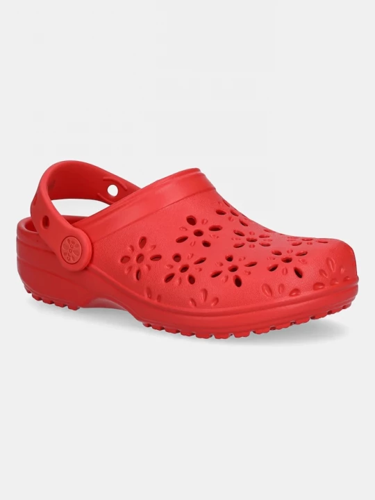 Obrázek produktu Crocs Pantofle Crocs CLASSIC FLORAL CUT OUT CLOG KIDS červená