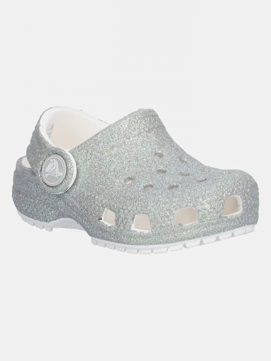 Obrázek produktu Crocs Pantofle Crocs CLASSIC IRIDESCENT GLITTER CLOG KIDS stříbrná