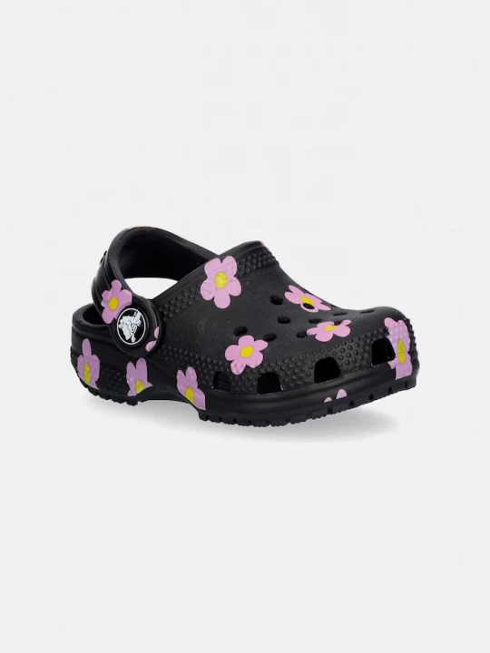 Obrázek produktu Crocs sandály dětské CLASSIC FLOWER CLOG T černá