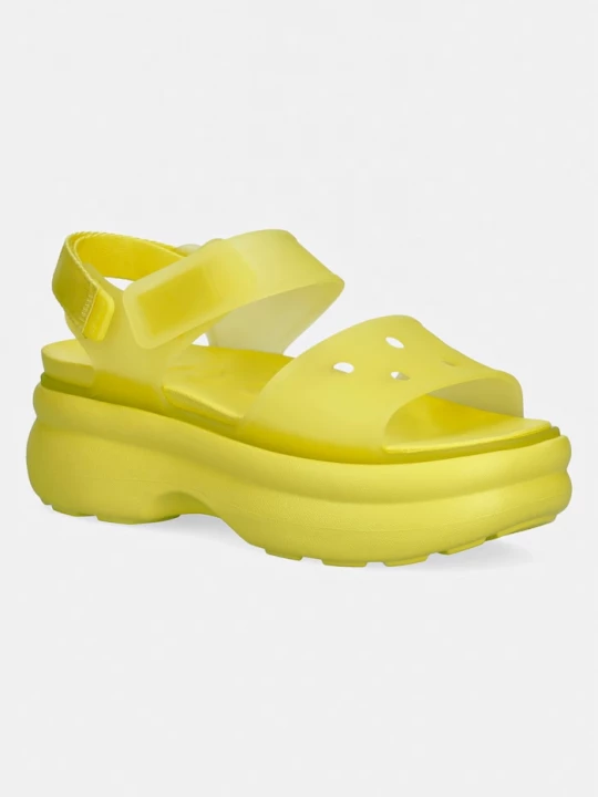 Obrázek produktu Crocs sandály na platformě dámské Soho Frosted Y Strap Sandal zelená