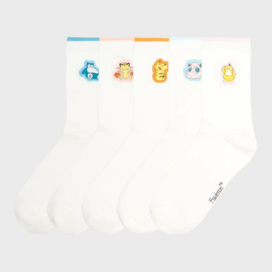 Obrázek produktu Cropp - 5 pack ponožky Pokémon - bílá