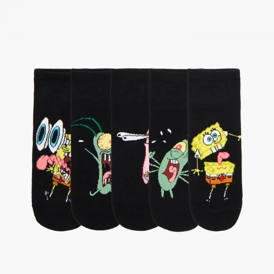 Obrázek produktu Cropp - 5 pack ponožky SpongeBob SquarePants - černý