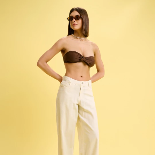 Obrázek produktu Cropp - Bikinový top bandeau - hnědá
