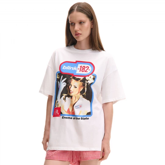 Obrázek produktu Cropp - Bílá tričko s potiskem Blink-182 - bílá