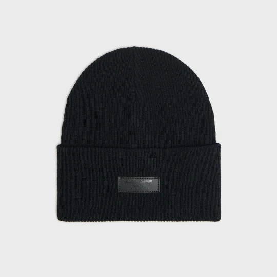 Obrázek produktu Cropp - Černá beanie s nášivkou - černý