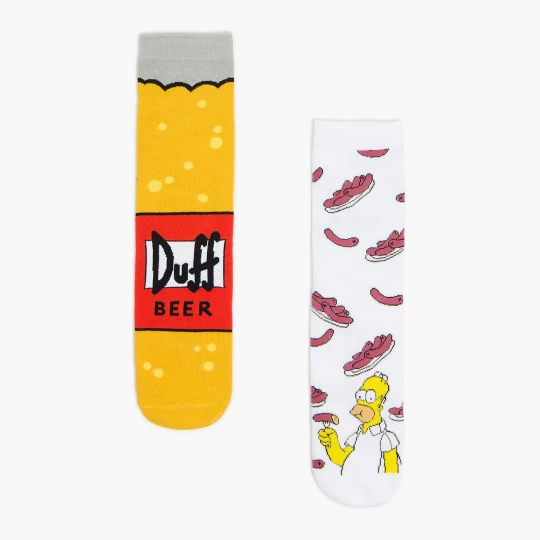 Obrázek produktu Cropp - Dvojbalení ponožek s potiskem Homer Simpson - pšeničná