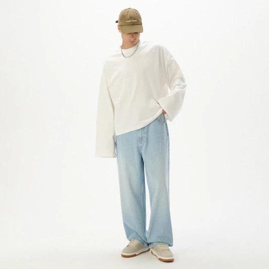 Obrázek produktu Cropp - Džíny super baggy se sepraným efektem - modrá