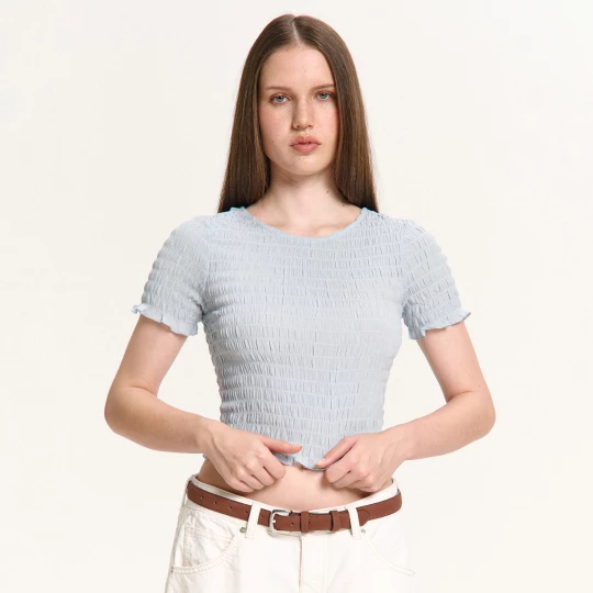 Obrázek produktu Cropp - Halenka z viskózy - bleděmodrá