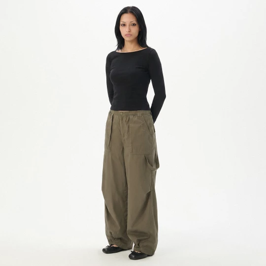 Obrázek produktu Cropp - Kalhoty baggy - hnědozelená