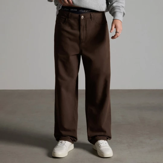 Obrázek produktu Cropp - Kalhoty baggy - pudrově hnědá