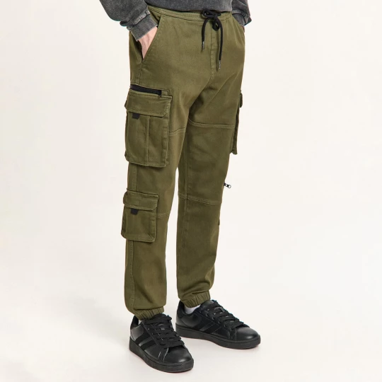 Obrázek produktu Cropp - Kalhoty joggers s cargo kapsami - olivová