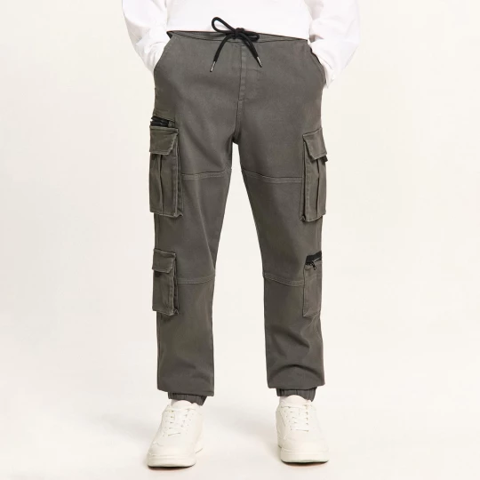 Obrázek produktu Cropp - Kalhoty joggers s cargo kapsami - tmavě šedá