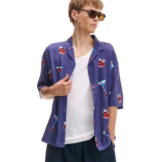Obrázek produktu Cropp - Košile s potiskem all over - ocelově modrá