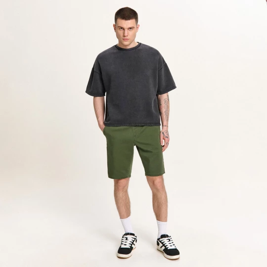 Obrázek produktu Cropp - Kraťasy chino - olivová