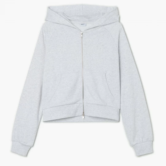 Obrázek produktu Cropp - Mikina na zip s kapucí - světle šedá
