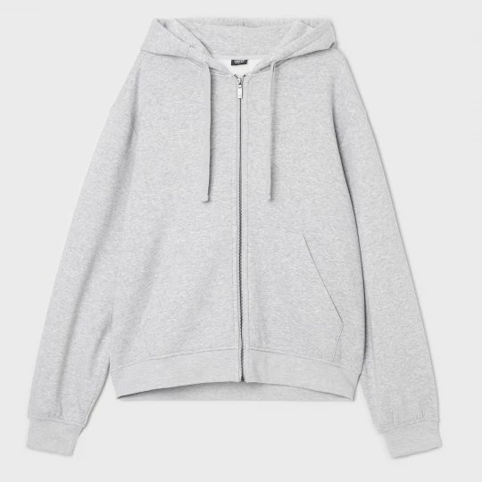 Obrázek produktu Cropp - Mikina na zip s kapucí - světle šedá
