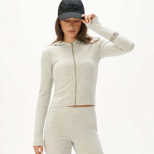 Obrázek produktu Cropp - Mikina na zip s kapucí - tmavě šedá