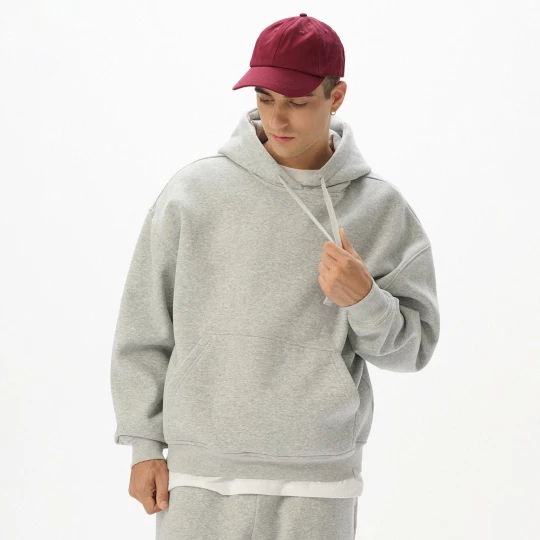 Obrázek produktu Cropp - Mikina s kapucí basic - světle šedá