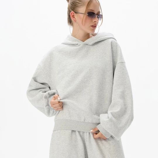 Obrázek produktu Cropp - Mikina s oversize kapucí - světle šedá