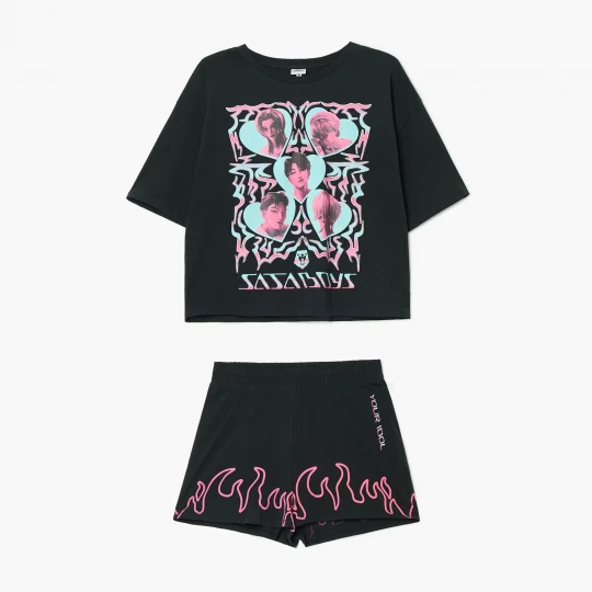 Obrázek produktu Cropp - Pyžamo Saja Boys - černý