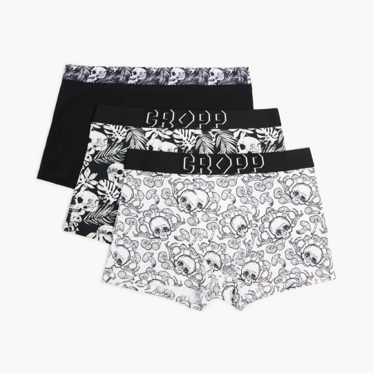 Obrázek produktu Cropp - Sada 3 kusů boxerek s potiskem - bílá
