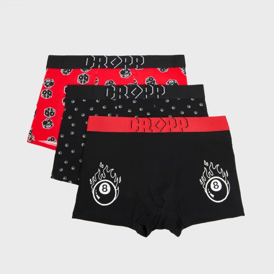 Obrázek produktu Cropp - Sada 3 kusů boxerek s potiskem - červená