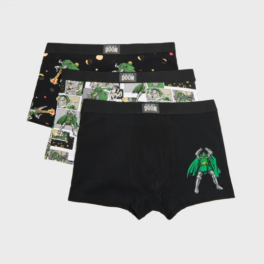 Obrázek produktu Cropp - Sada 3 kusů boxerek s potiskem Doctor Doom - černý