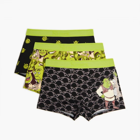 Obrázek produktu Cropp - Sada 3 kusů boxerek s potiskem Shrek - žlutozelená