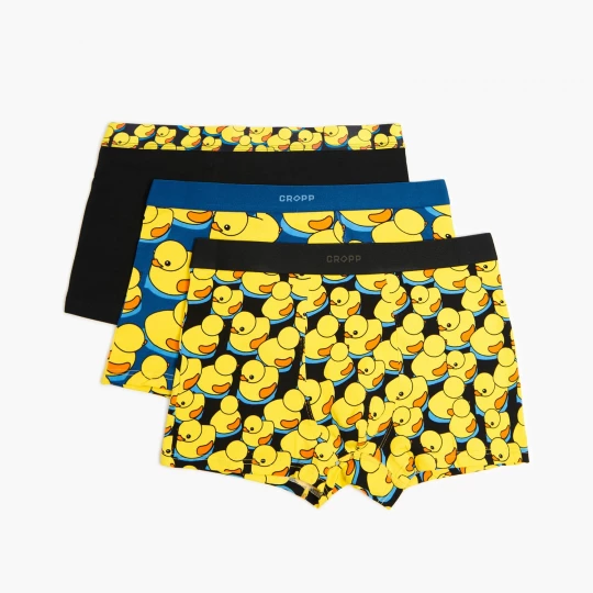 Obrázek produktu Cropp - Sada 3 kusů boxerek s potiskem - tmavomodrá