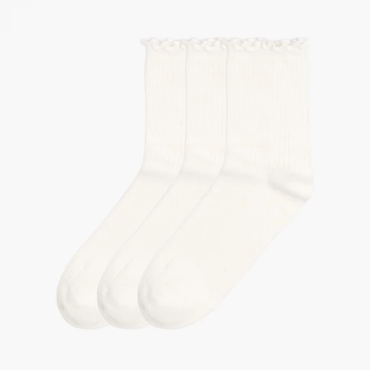 Obrázek produktu Cropp - Sada 3 párů ponožek - bílá