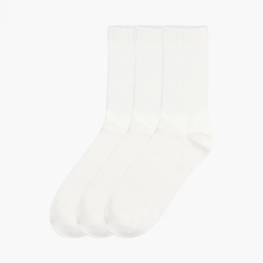 Obrázek produktu Cropp - Sada 3 párů ponožek - bílá