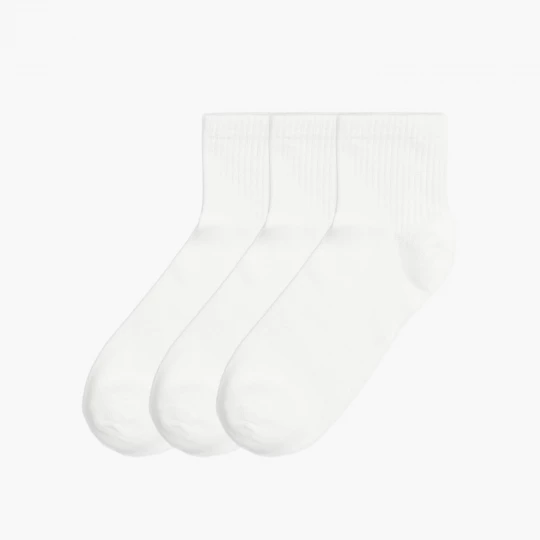 Obrázek produktu Cropp - Sada 3 párů ponožek - bílá