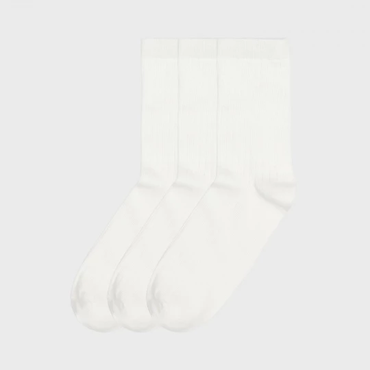 Obrázek produktu Cropp - Sada 3 párů ponožek - bílá