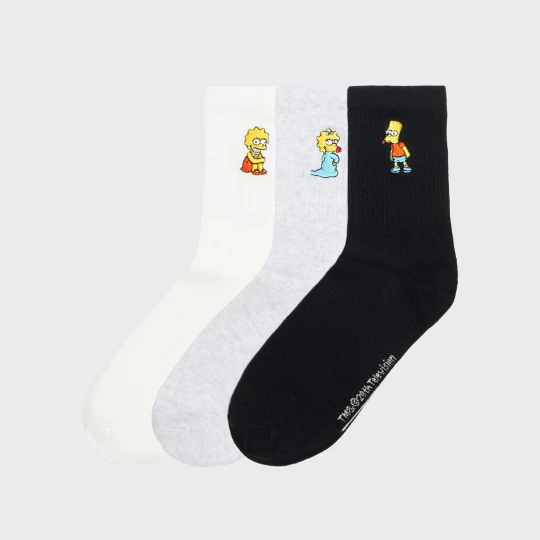 Obrázek produktu Cropp - Sada 3 párů ponožek Lisa, Maggie, Bart Simpson - vícebarevná