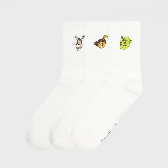 Obrázek produktu Cropp - Sada 3 párů ponožek Shrek - bílá