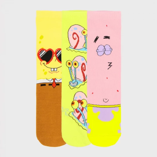 Obrázek produktu Cropp - Sada 3 párů ponožek SpongeBob SquarePants - vícebarevná