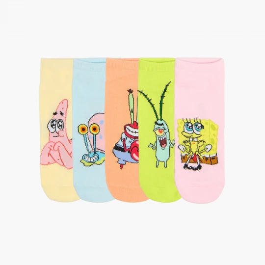 Obrázek produktu Cropp - Sada 5 párů ponožek s potiskem SpongeBob SquarePants - vícebarevná