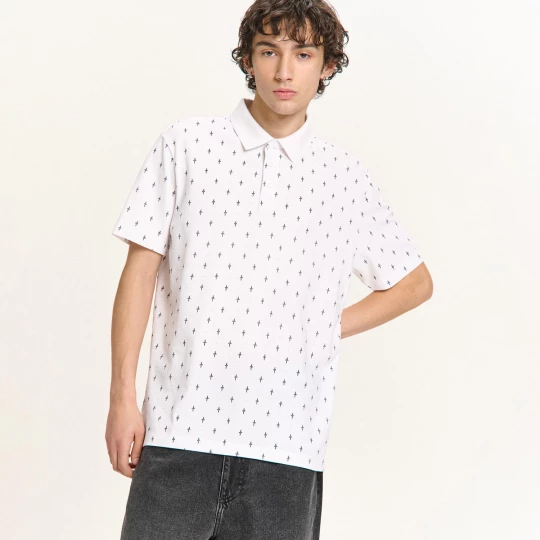 Obrázek produktu Cropp - Tričko polo s potiskem - bílá