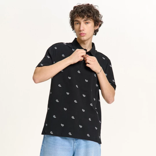 Obrázek produktu Cropp - Tričko polo s potiskem - černý