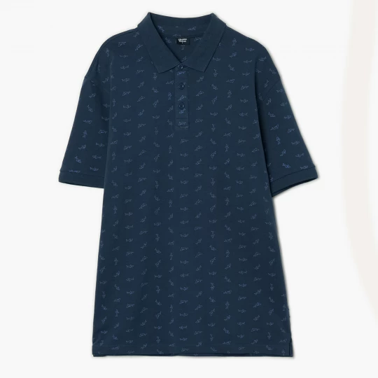 Obrázek produktu Cropp - Tričko polo s potiskem - tmavomodrá