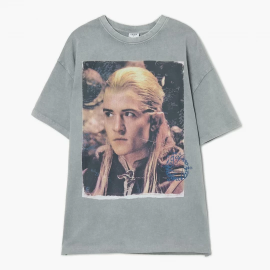 Obrázek produktu Cropp - Tričko s potiskem Legolas The Lord of the Rings - světle šedá