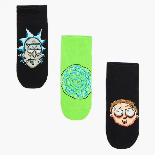 Obrázek produktu Cropp - Trojbalení ponožek s potiskem Rick and Morty - černý
