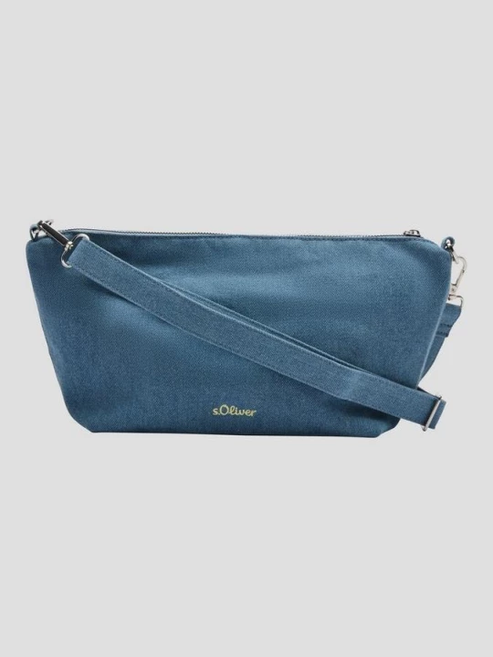 Obrázek produktu Crossbody taška z denimu, s ramenním popruhem s nastavitelnou délkou s.Oliver modrá