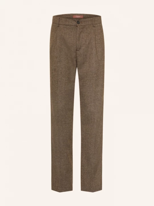 Obrázek produktu Cruna Chino Kalhoty Belleville Regular Fit tmavě hnědá