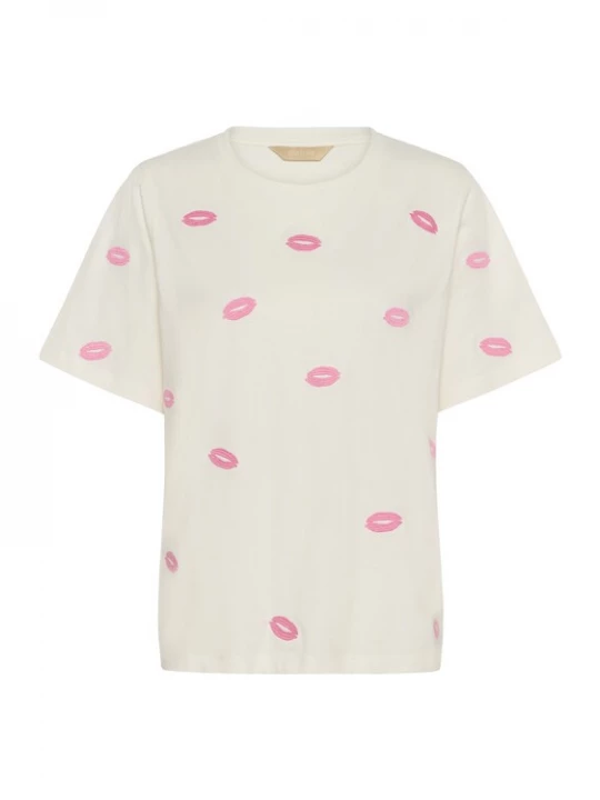 Obrázek produktu CULTURE Tričko 'CUKissy' pink / barva bílé vlny