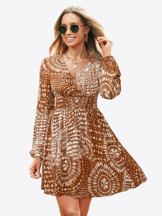 Obrázek produktu Cupshe Letní šaty 'Captivating Boho' hnědá