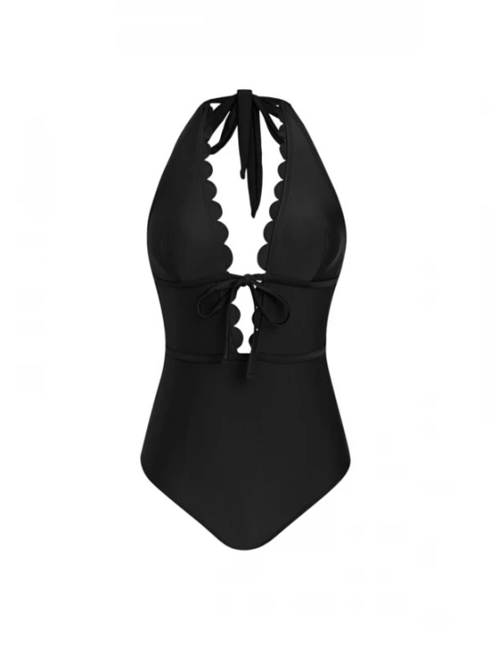 Obrázek produktu Cupshe Plavky 'Deep V-neck' černá