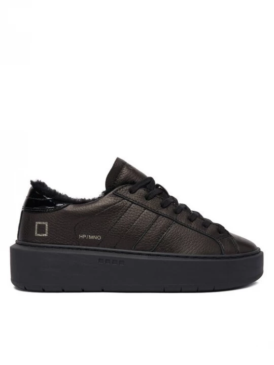 Obrázek produktu D.A.T.E. Sneakersy Hill Low Fur Platform W431-HPF-MN Černá