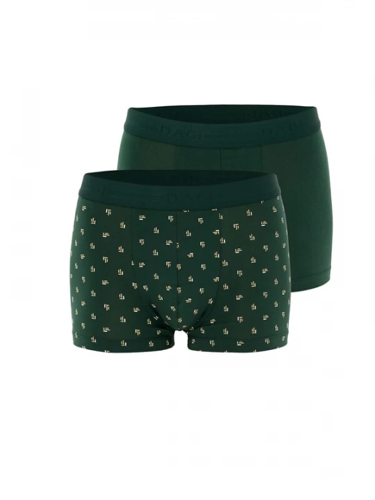 Obrázek produktu Dagi Boxerky žlutá / tmavě zelená / bílá
